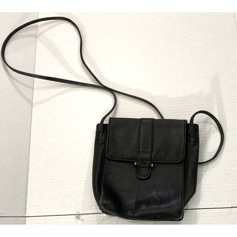 Fossil Dark Brown Leather Crossbody Bag / Organizer Purse